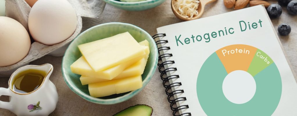 ketogenic diet notebook with foods