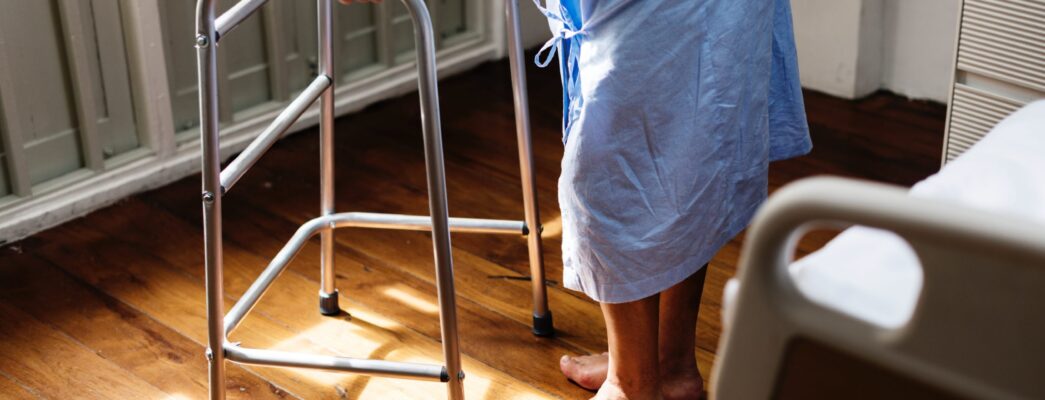 Older adult with a walker