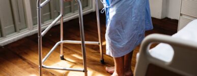 Older adult with a walker