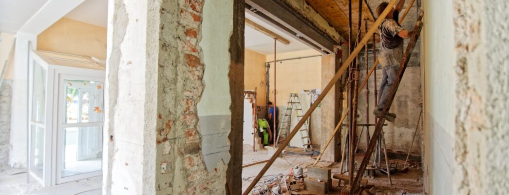 Man renovating a home