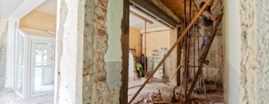 Man renovating a home