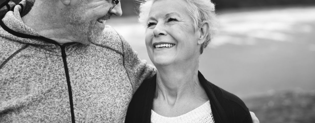 Older couple looking at each other and smiling