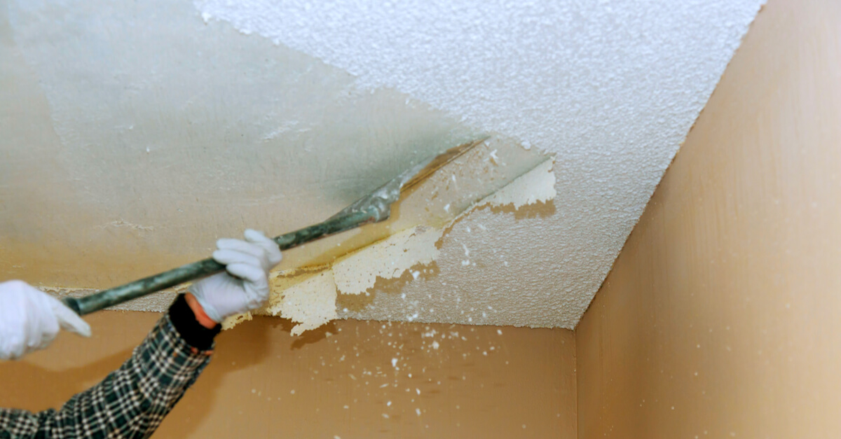 Popcorn Ceiling Has Asbestos, How To Tell If Popcorn Ceiling Is Painted