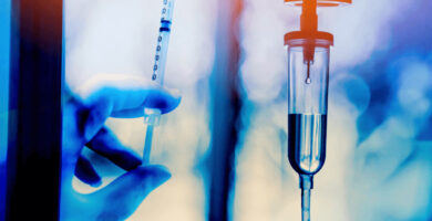 close-up view of immunotherapy medications