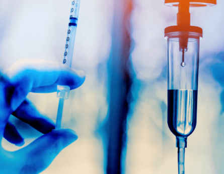 close-up view of immunotherapy medications