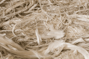 A close-up view of asbestos fibers