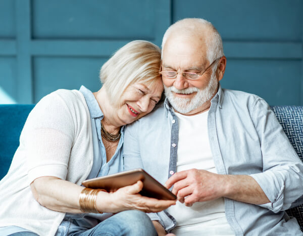 Older Couple Using Website