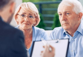 Couple during a legal consultation