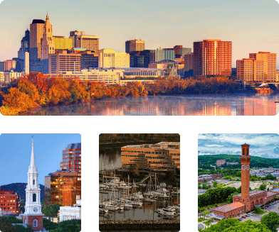 Various cities around Connecticut