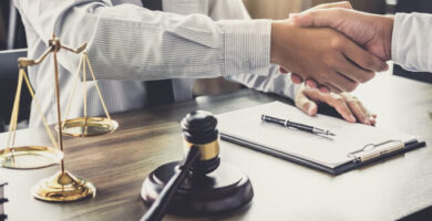 Two people shaking hands