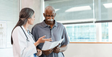 doctor discusses treatment plan with patient