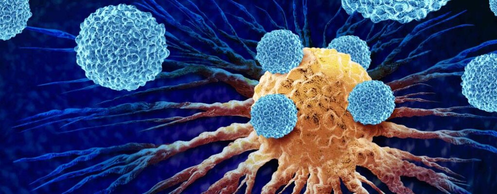 TRuC T Cells attacking mesothelioma tumor