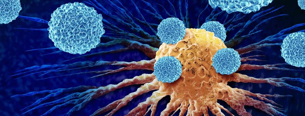 TRuC T Cells attacking mesothelioma tumor