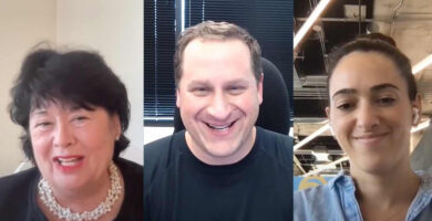 Linda Reinstein, Co-Founder of ADAO and Emily Reinstein with Chris Carberg