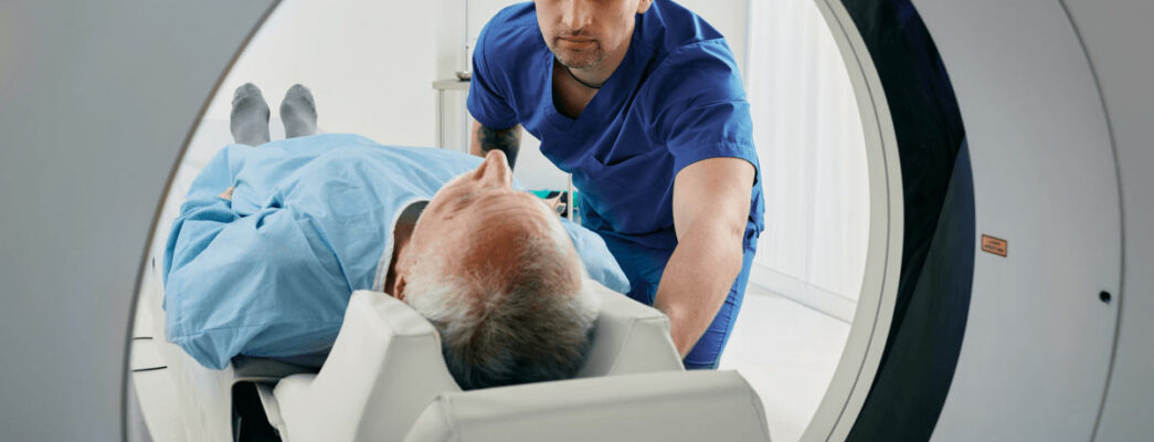 Patient getting a CT scan