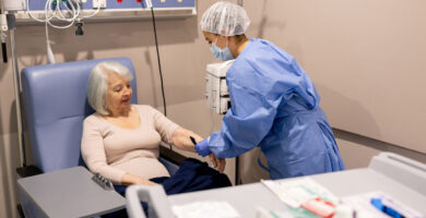 Patient is prepped for immunotherapy