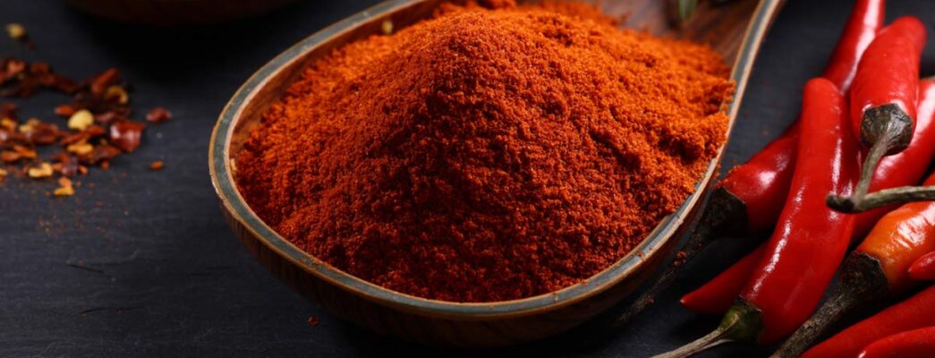 Chili peppers and cayenne powder