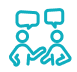 Icon showing two people having a conversation