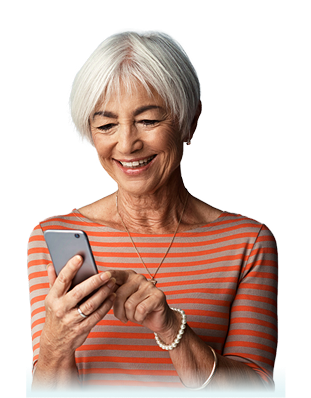 Older woman using a smart phone