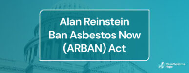 Graphic reading "Alan Reinstein Ban Asbestos Now (ARBAN) Act"